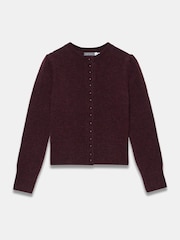 Mint Velvet Red Burgundy Wool Blend Knit Cardigan - Image 7 of 8