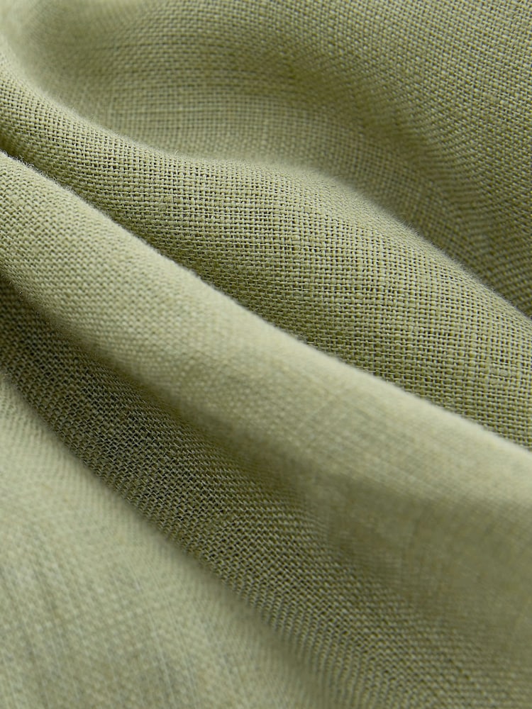 Khaki Green N. Premium Linen Midi Skirt - Image 2 of 3