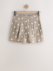Stone/Neutral Paisley Embroidered Shorts - Image 6 of 8