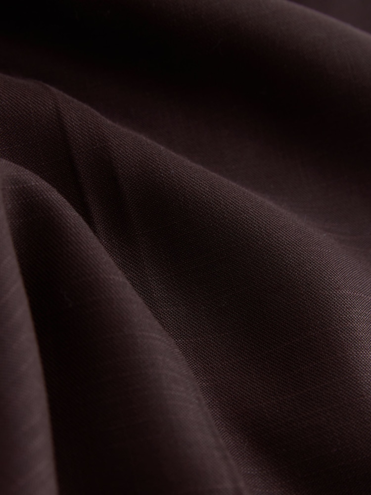 Chocolate Brown Glossy Straight Leg Trousers - Image 3 of 3 Chocolate Brown Glossy Straight Leg Trousers - Image 3 of 3