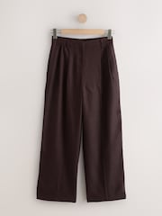 Choklad Brun - Glansiga Byxor med Raka ben - Bild 6 av 8