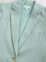 Sage Green Crinkle Fabric Single Breasted Blazer - Image 8 of 8