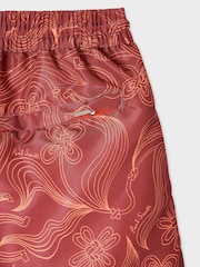PS Paul Smith Red Regular-Fit Logo Printed Swim Shorts - Image 2 of 2