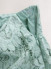 Mint Green N. Premium Lace Wide Leg Trousers - Image 8 of 8