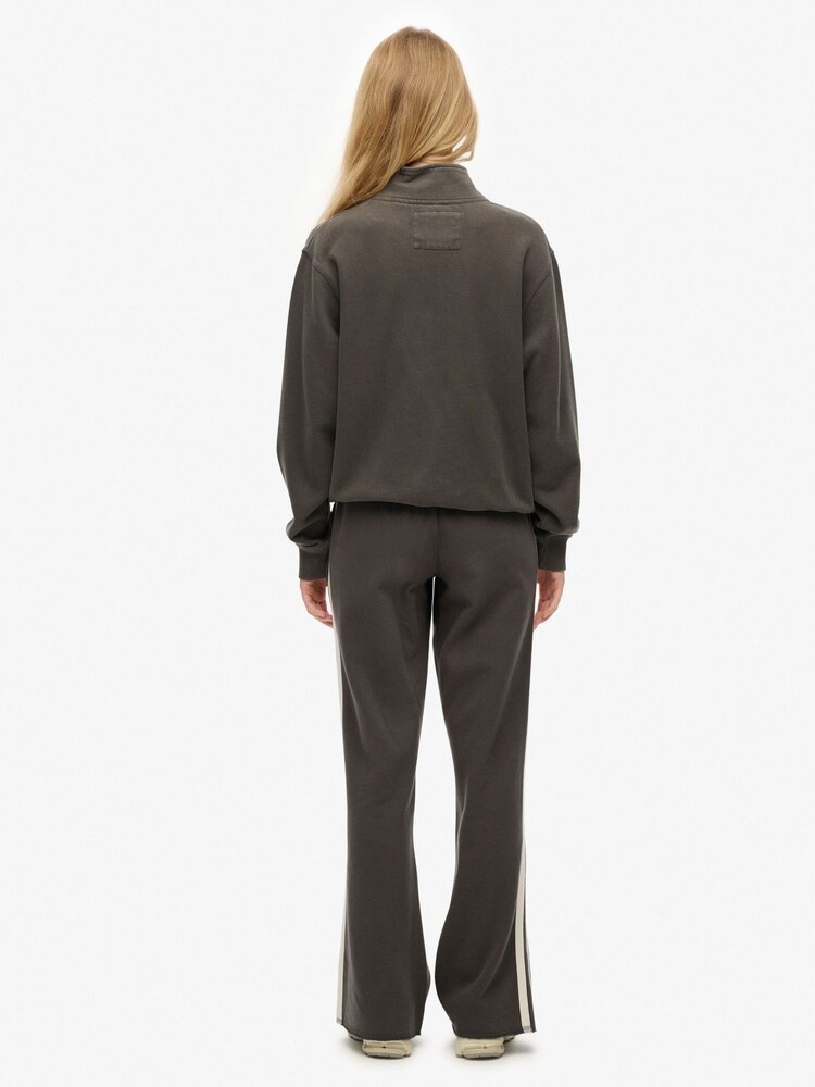 Superdry Grey Athletic Stripe Flare Joggers - Image 2 of 7 Superdry Grey Athletic Stripe Flare Joggers - Image 2 of 7