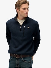 Superdry Blue Storm Fleece Half Zip Jumper - Image 3 of 7