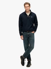 Superdry Blue Storm Fleece Half Zip Jumper - Image 4 of 7