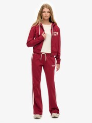Superdry Red Athletic Stripe Flare Joggers - Image 3 of 8