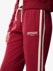 Superdry Red Athletic Stripe Flare Joggers - Image 6 of 8