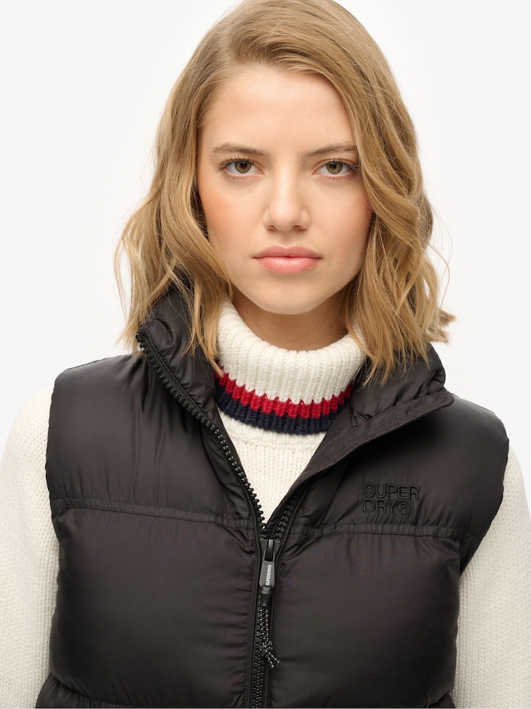 Superdry Black Tech Padded Gilet - Image 6 of 6
