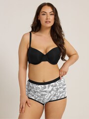 Yours Curve Grey Leopard Print Shorts 5 Pack - Image 2 of 8