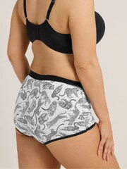Yours Curve Grey Leopard Print Shorts 5 Pack - Image 5 of 8