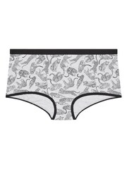 Yours Curve Grey Leopard Print Shorts 5 Pack - Image 7 of 8