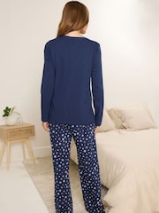 طقم بيجامة بأكمام طويلة وأرجل واسعة تشكيلة Cosy Nights من M&Co - صورة 3 من 5