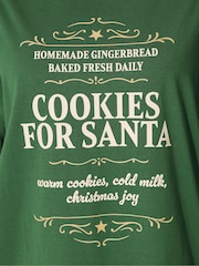 Yours Curve Green Limited Cookies For Santa T-Shirt - Image 7 of 7
