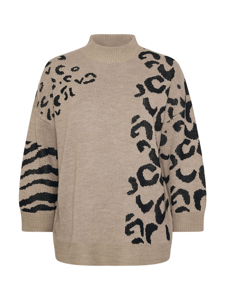 Yours Curve Natural Multi Animal Jumper - Image 5 of 5 Yours Curve Natural Multi Animal Jumper - Image 5 of 5