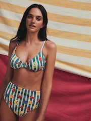 Eleanor Bowmer Blue Stripe High Waist Tummy Control Briefs - Image 1 of 3