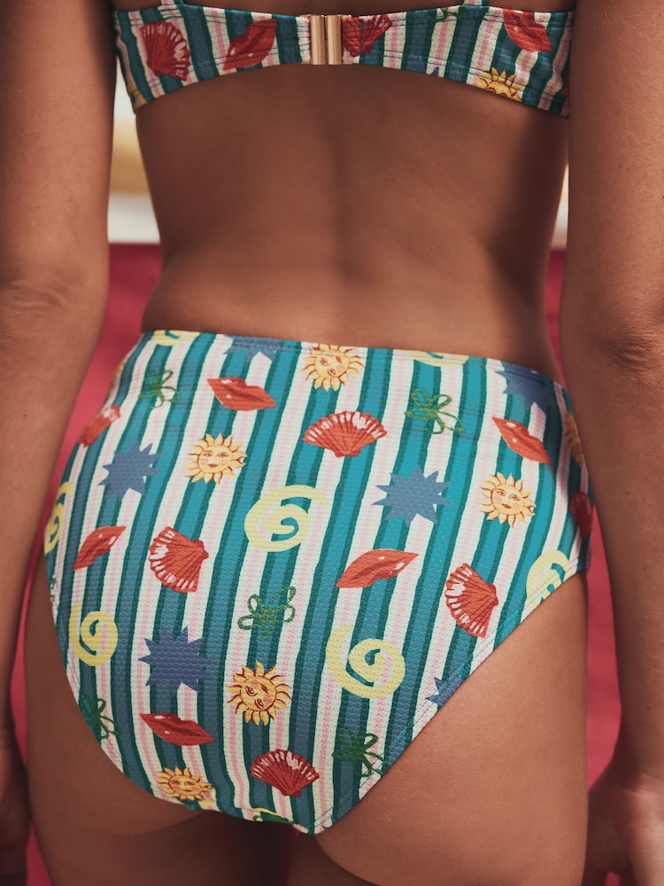 Eleanor Bowmer Blue Stripe High Waist Tummy Control Briefs - Image 3 of 3