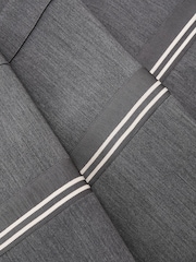 Reiss Grey Marlow Petite Mélange Side-Stripe Wide-Leg Trousers - Image 6 of 7