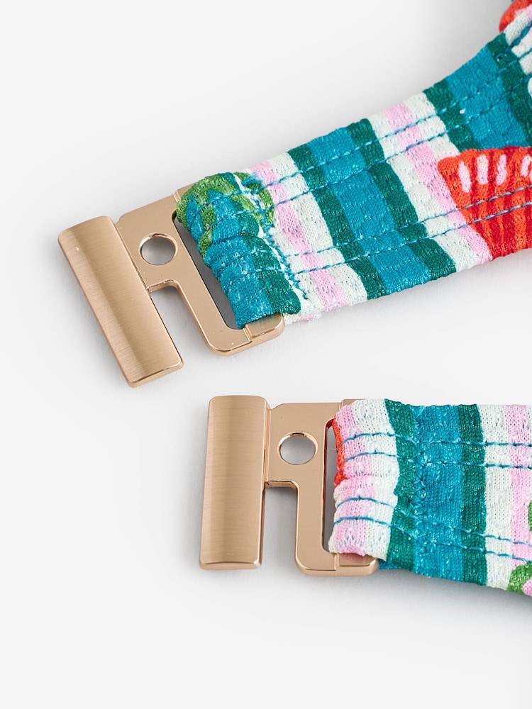 Eleanor Bowmer Blue Stripe Non Pad Underwire Bikini Top - Image 7 of 7