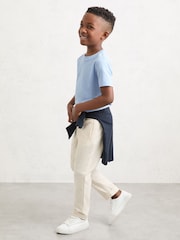 Reiss Soft Blue Bless 3-9 yrs Cotton Crew-Neck T-Shirt - Image 1 of 5