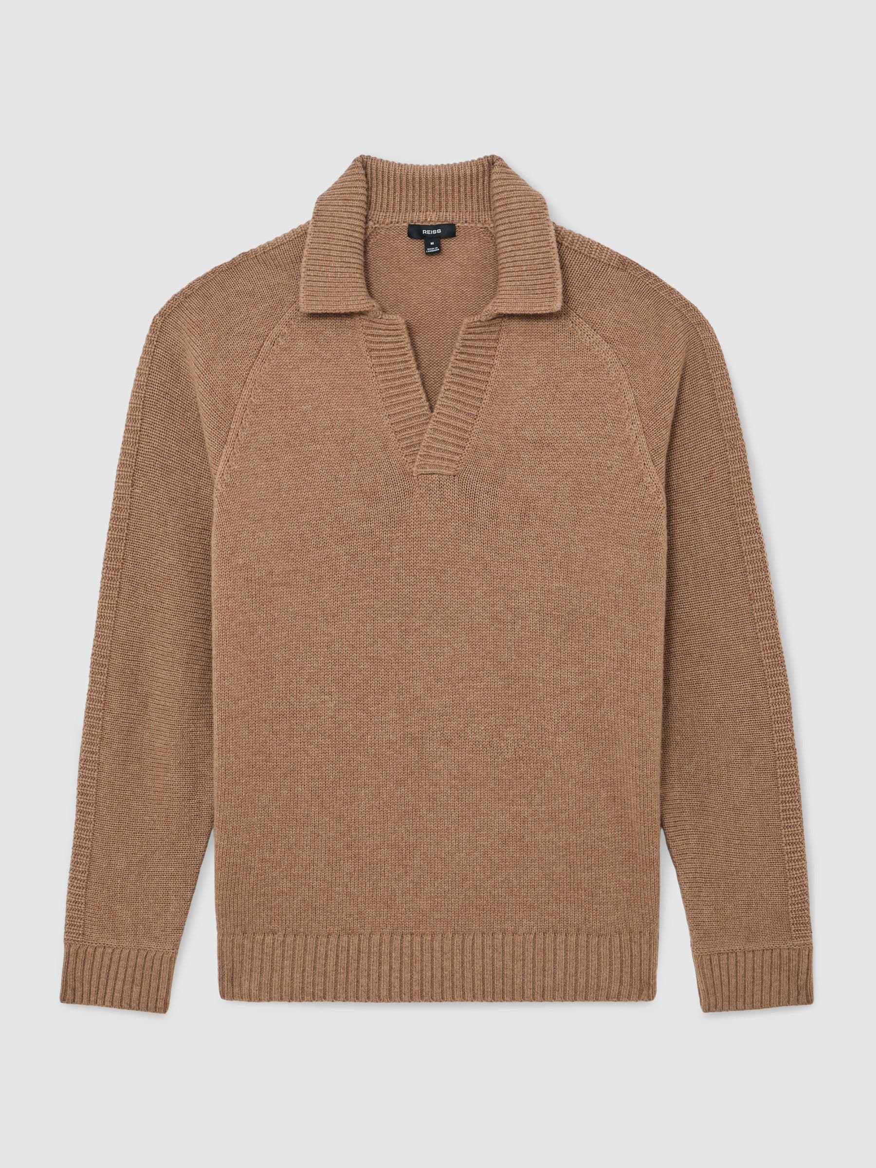 Next：日本 キャメル - Reiss Longford ウール混 オープンカラー