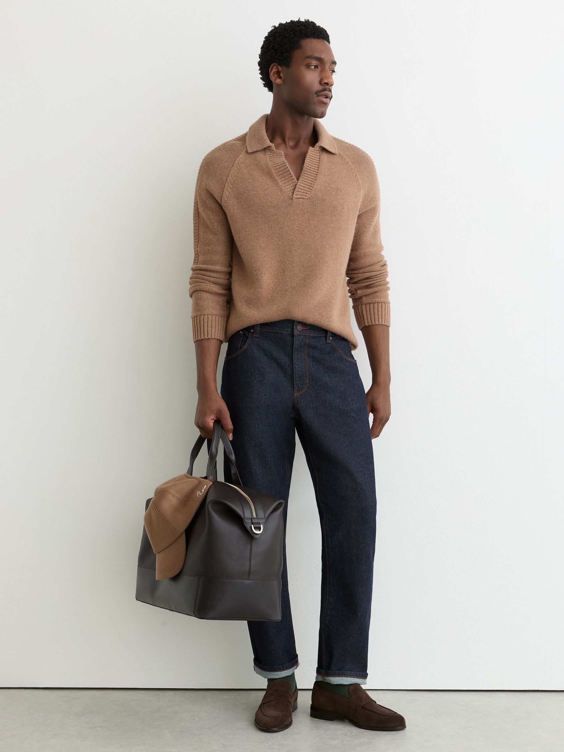 Next：日本 キャメル - Reiss Longford ウール混 オープンカラー
