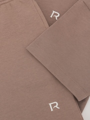 브라운 - Reiss 에이번 세트 로고 티셔츠 및 반바지 세트 (면 혼방) - 3의 이미지 1