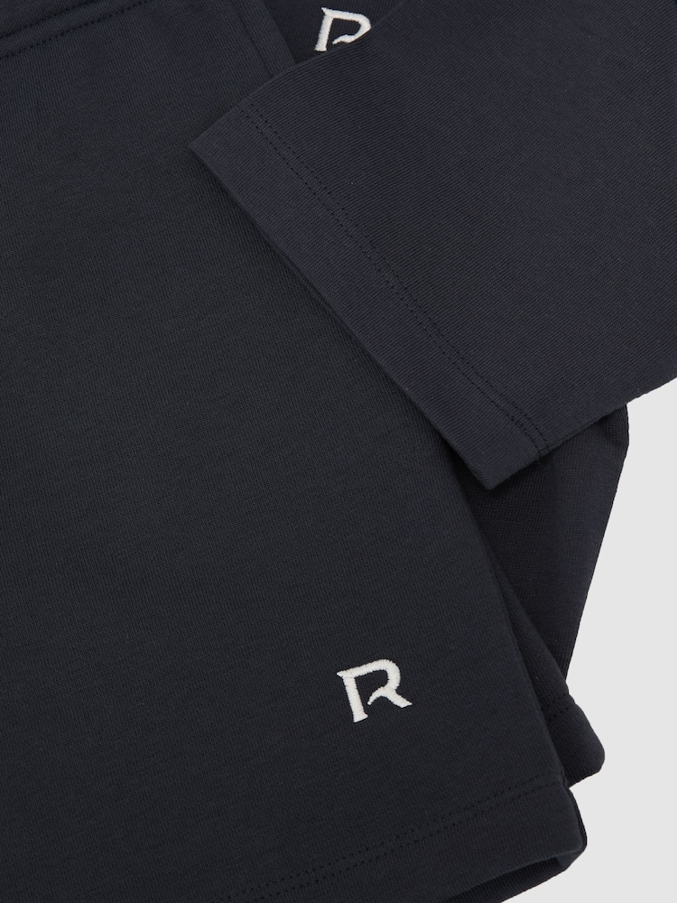 Reiss Avern Logo T-Shirt and Shorts Set Cotton-Blend - Imaginea 1 din 3