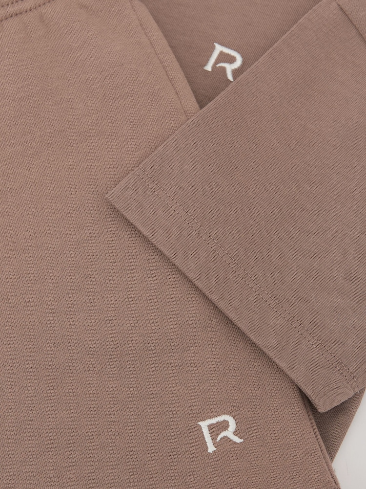 Reiss Brown Avern Set 13-14 yrs Logo T-Shirt and Shorts Set Cotton-Blend - Image 3 of 3