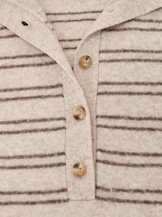 Reiss Evana Wool-Cashmere Stripe Buttoned Jumper - תמונה 6 מתוך 6