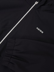 Reiss Navy Ash Zip-Through Hooded Logo Jacket - Image 4 of 4