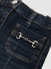 Reiss Blue Sara Flared Horsebit-Detail Jeans - Image 2 of 2