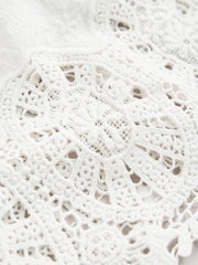 Ecru Crochet Trim Waistcoat - Image 2 of 3