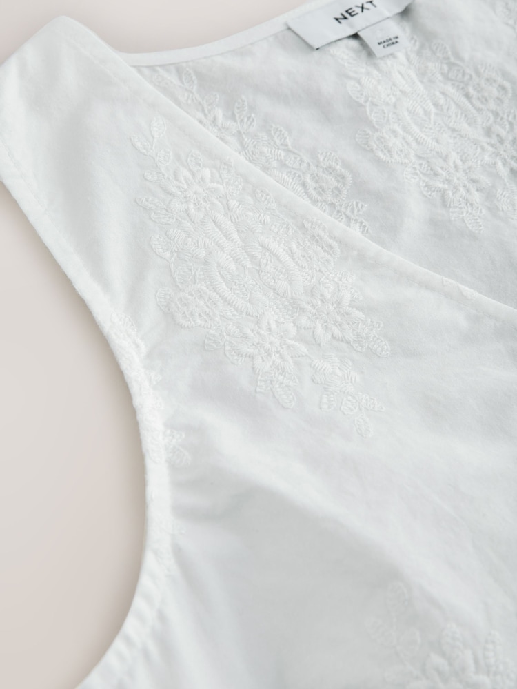 Ecru Crochet Trim Waistcoat - Image 3 of 3