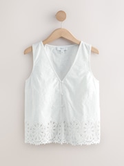 Ecru Crochet Trim Waistcoat - Image 6 of 8