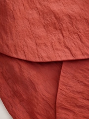 Rust Red Jacquard Checkerboard Halter Top - Image 8 of 8