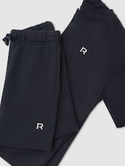 Reiss Navy Avern Set 13-14 yrs Logo T-Shirt and Shorts Set Cotton-Blend - Image 1 of 3