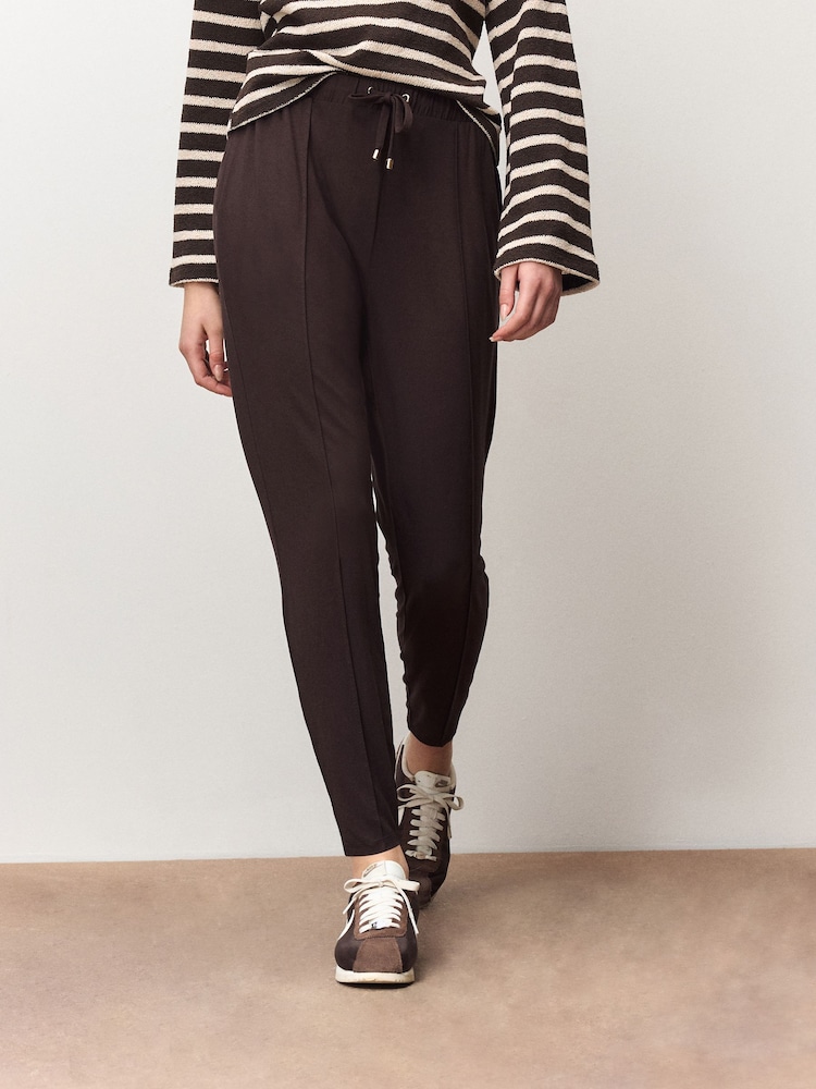 חום שוקולד - טרנינג עשוי ג'רזי - תמונה 2 מתוך 7