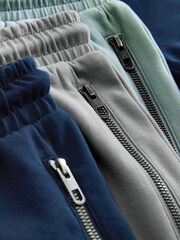 Navy Blue/Grey/Green - T-Shirt and Shorts Set Multipack - Bild 8 von 9