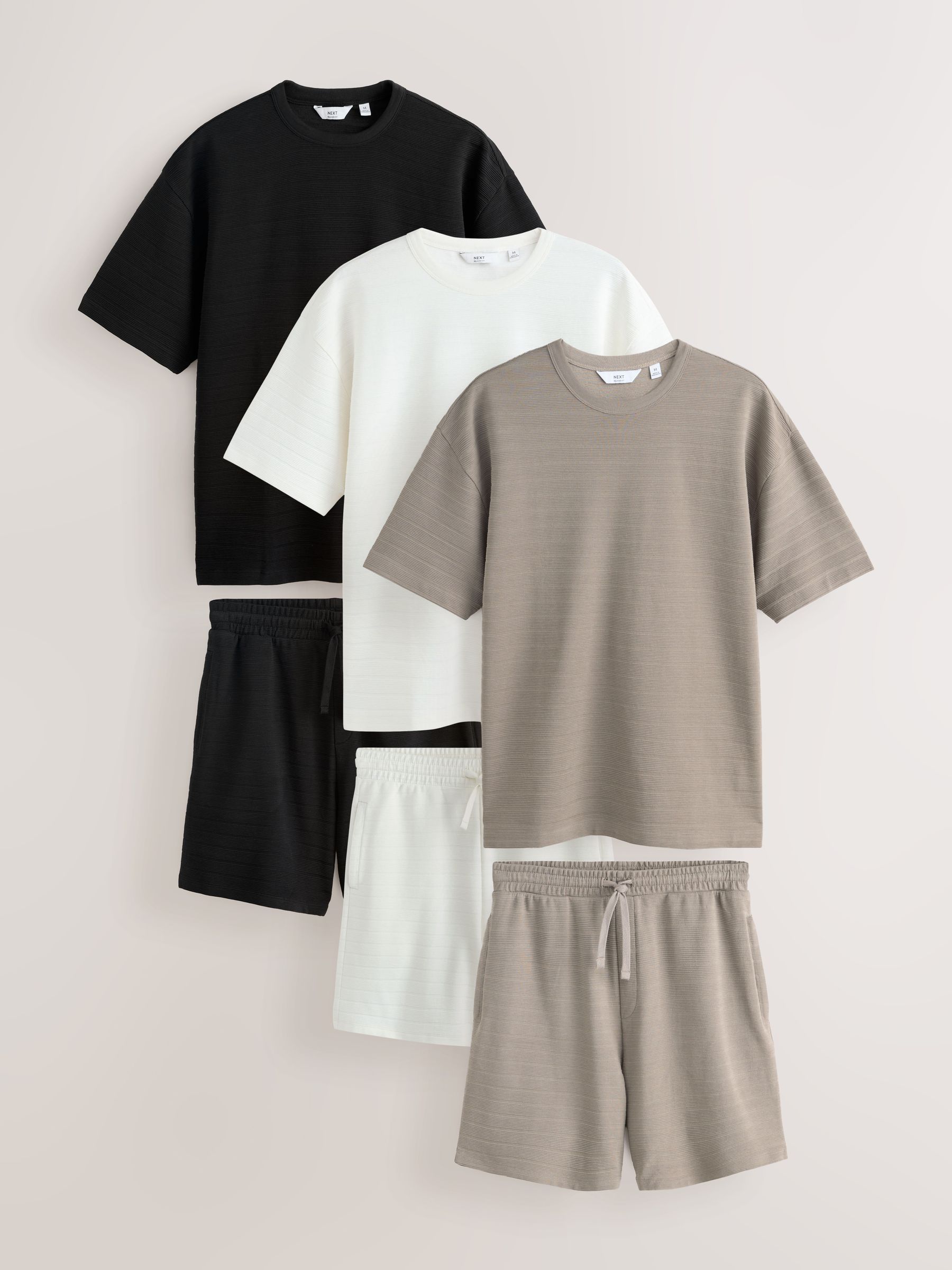 Buy Black/White/Brown T-Shirt and Shorts Set from Next USA Buy Black/White/Brown T-Shirt and Shorts Set from Next USA