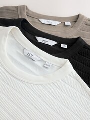 Schwarz/Weiß/Braun - T-Shirt and Shorts Set Multipack - Bild 8 von 9