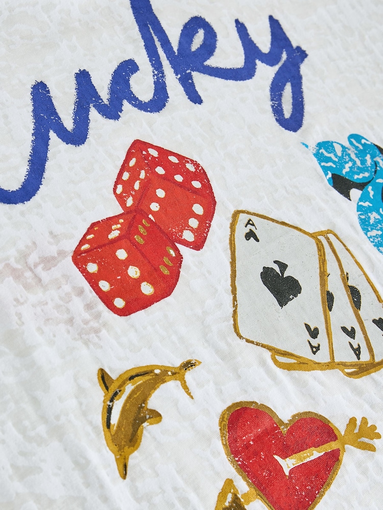 Eleanor Bowmer White Burnout Beach T-Shirt - Image 8 of 8