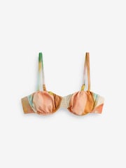 Never Fully Dressed Watercolour Non Padded Underwired Bikini Top - Image 5 of 8
