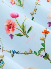 Baker by Ted Baker Blue Trellis Print Floral Ponte Dress - Image 10 of 11