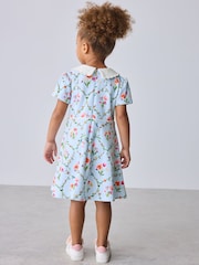 Baker by Ted Baker Blue Trellis Print Floral Ponte Dress - Image 2 of 11