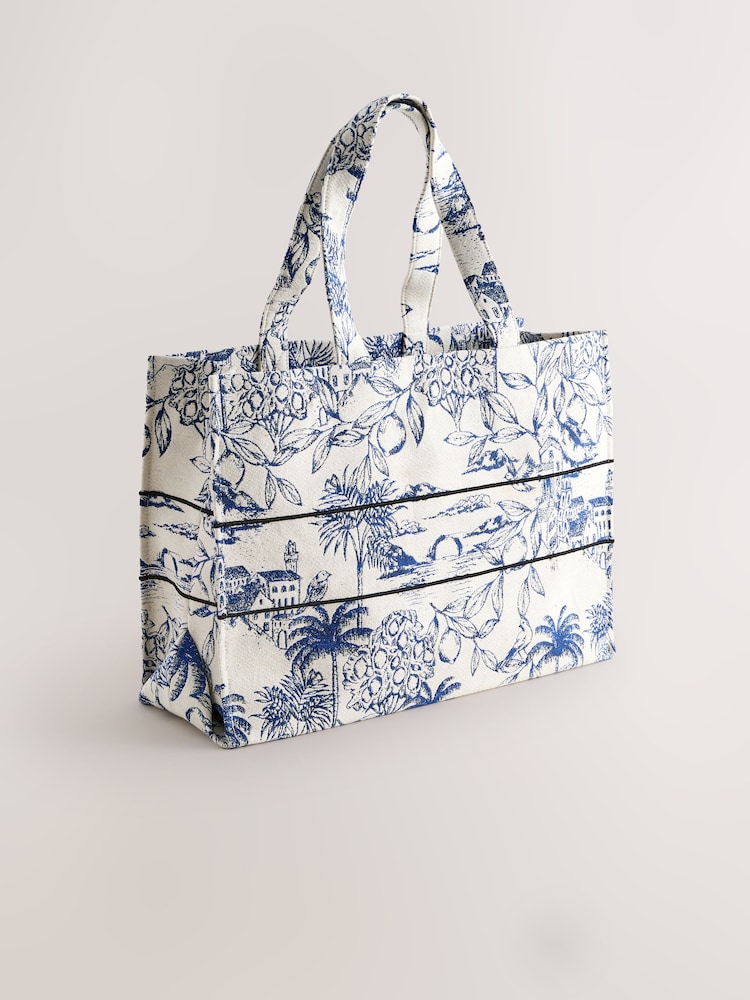 Blue Canvas Shoulder Bag - Image 2 of 5