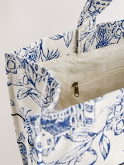 Blue Canvas Shoulder Bag - Image 5 of 5