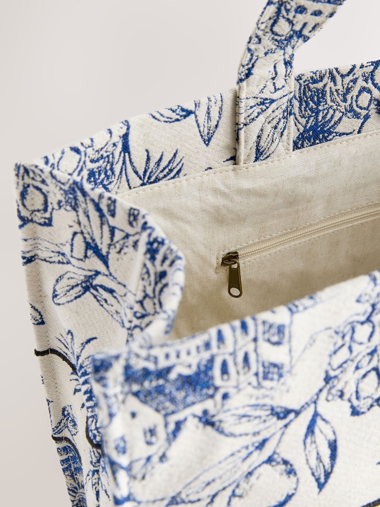 Blue Canvas Shoulder Bag - Image 5 of 5