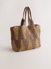 Natural Raffia-Effect Shoulder Bag - Image 4 of 8